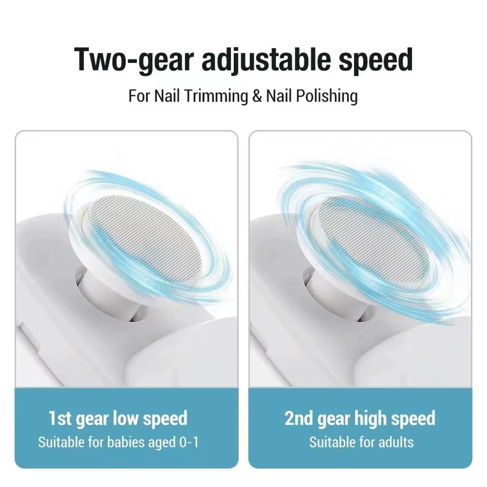Electric Nail Clipper & Polisher | 2-in-1 Portable Automatic Nail Grinder & Manicure Tool