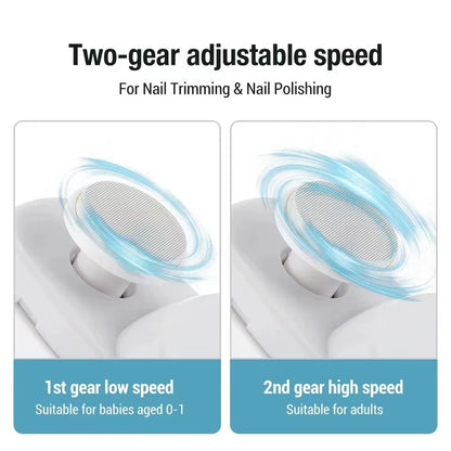 Electric Nail Clipper & Polisher | 2-in-1 Portable Automatic Nail Grinder & Manicure Tool
