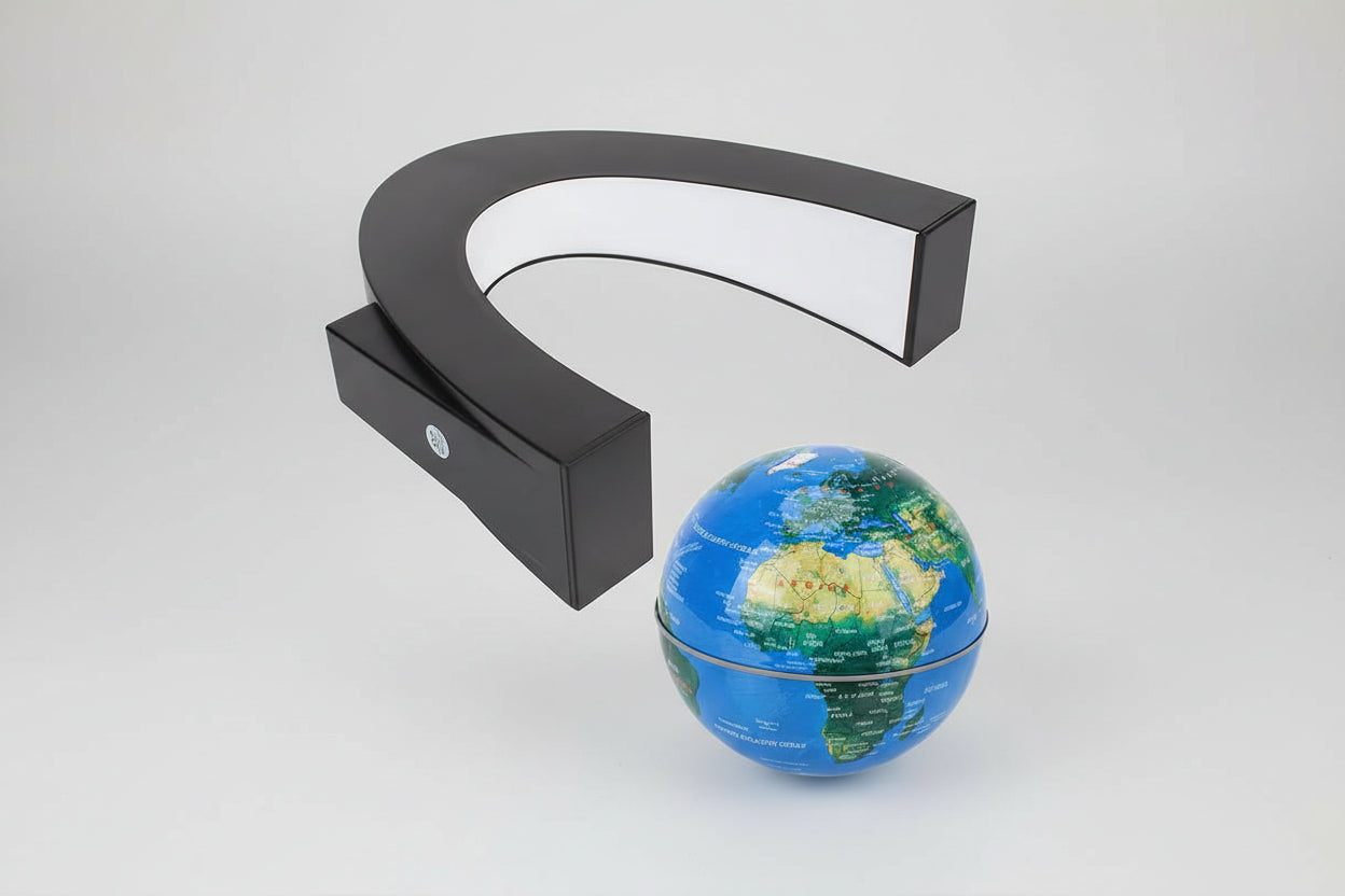 Magnetic Levitation Globe Lamp with Illuminated World Map - Distinctive Anti-Gravity Home Décor and Ideal Gift for Birthdays