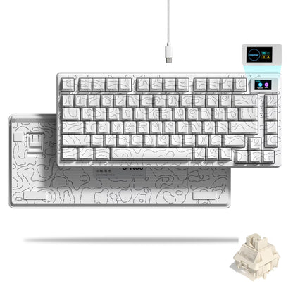 Elevate Your Gaming Experience with the S-K80 75% Mechanical Keyboard Featuring Color OLED Display and RGB Backlighting