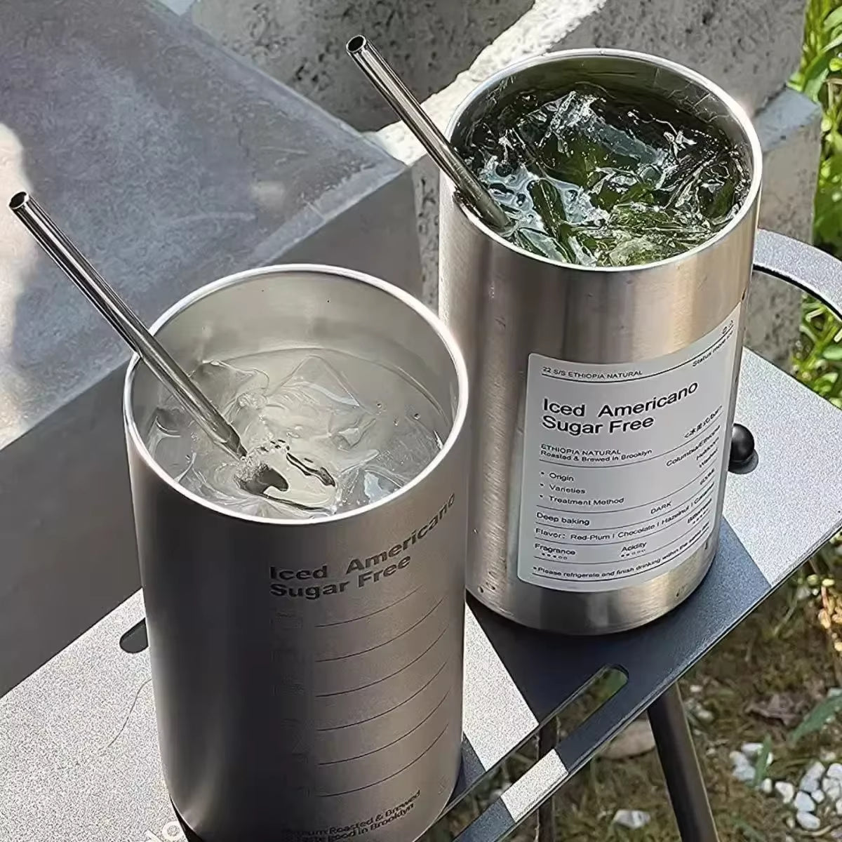 Stay Hydrated in Style with Our Insulated 600ml Stainless Steel Thermos Cup - Portable and Leak-Proof with Convenient Straw