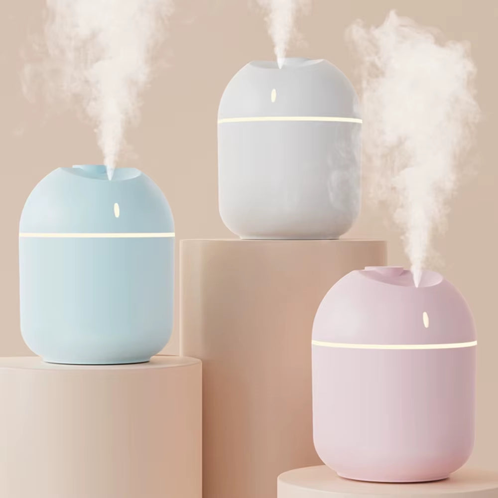 270ML Air Humidifier Cool Mist Aroma Diffuser LED Night Light Power-Off Protect USB Humidificador for Home Office