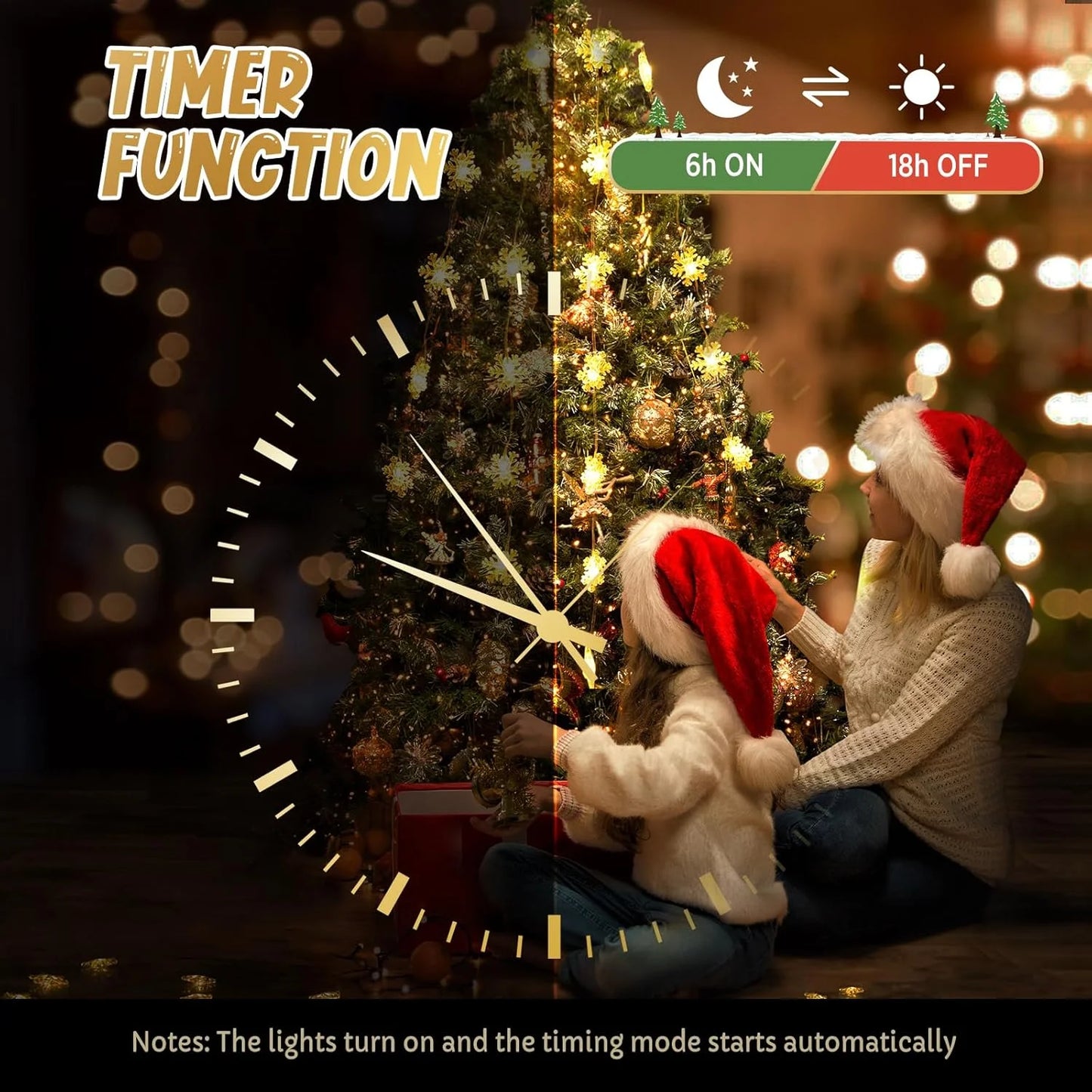 Snowflake Christmas Window Lights, 50 LED Battery Operated Curtain Light with Timer, 8 Modes Xmas Decoration Indoor Hanging Light for Window Bedroom Wall, Warm White