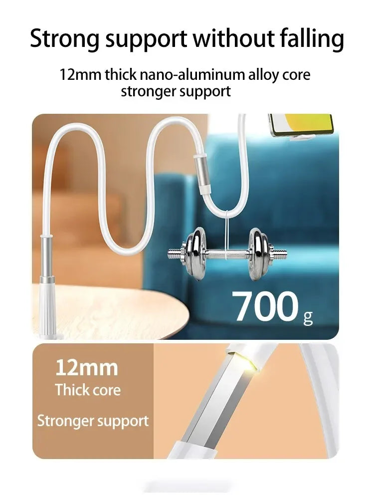 360° Clip Mobile Phone Holder Stand | Flexible & Portable Desk/Bed Mount for iPhone, Samsung, Xiaomi