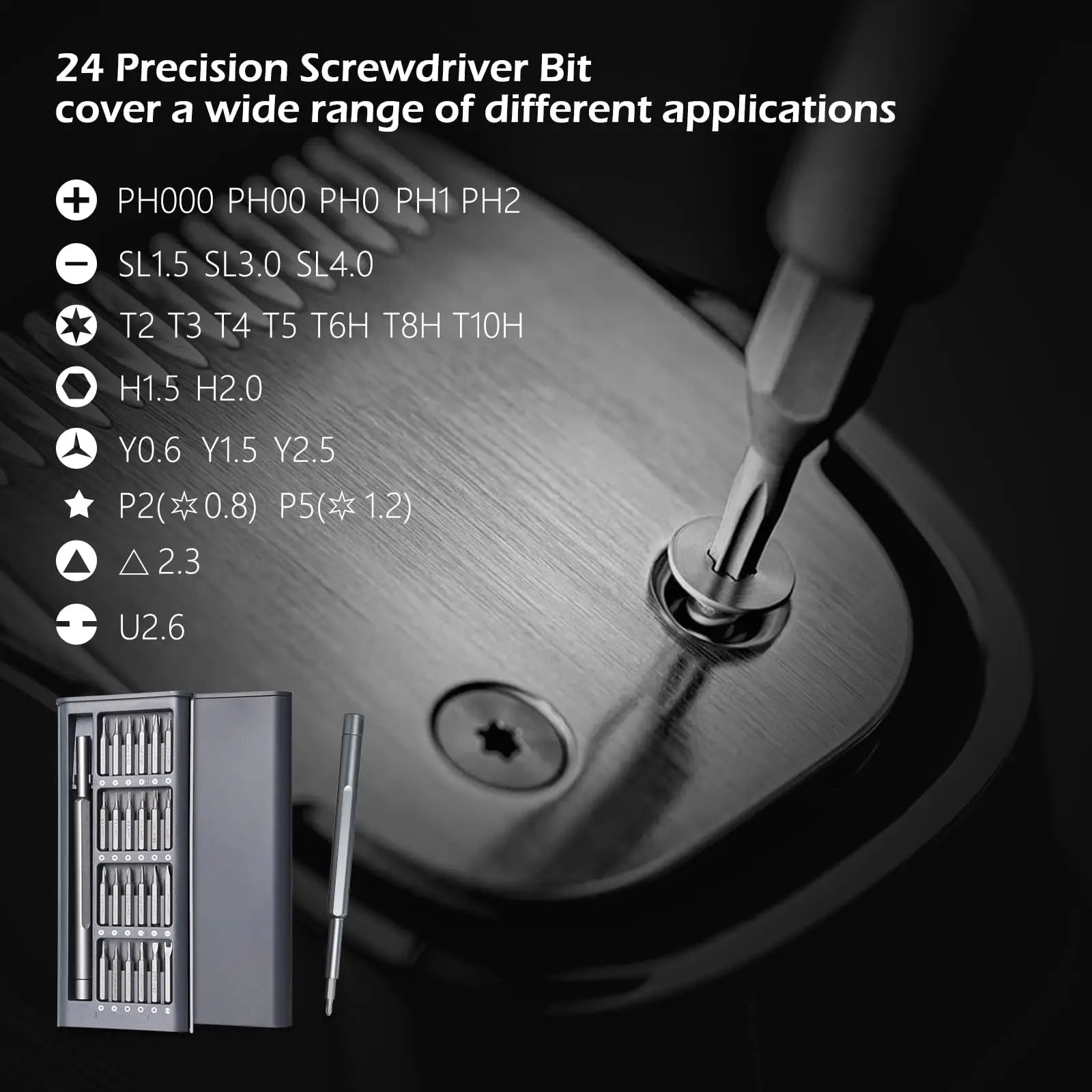 Ultimate 25-in-1 Precision Screwdriver Set | Magnetic Multi-Head Kit for iPhone, PC, Watches, Cameras & Glasses – Fix Anything with Ease