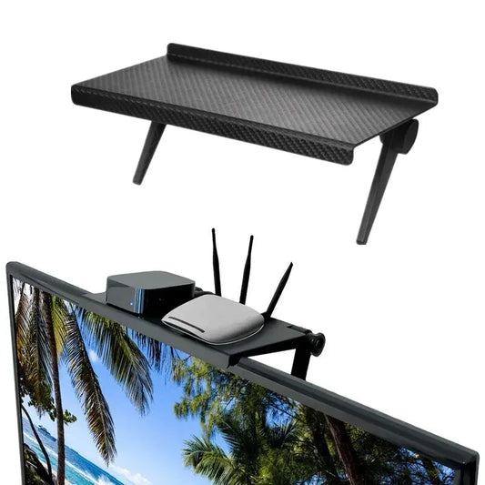 Multi-Purpose Computer & TV Screen Storage Rack | Wireless Router & Set-Top Box Organizer – No-Drill Mount