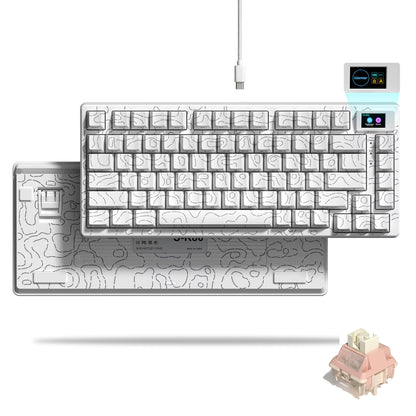 Elevate Your Gaming Experience with the S-K80 75% Mechanical Keyboard Featuring Color OLED Display and RGB Backlighting