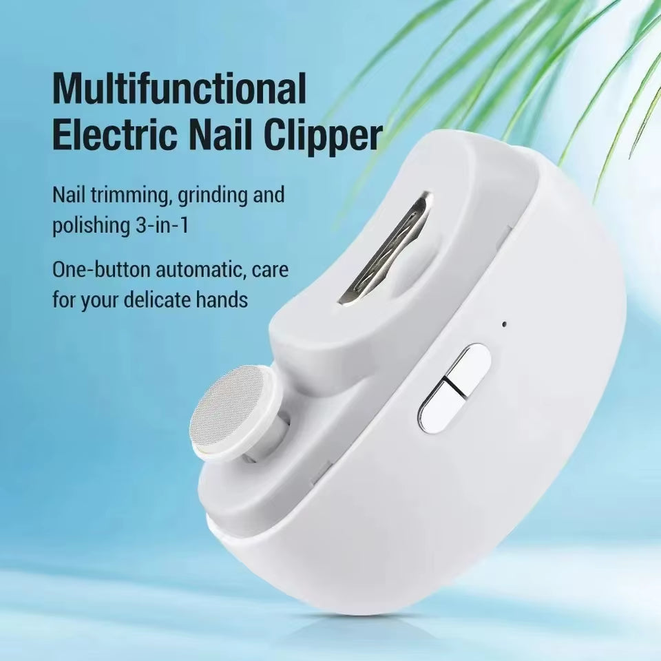 Electric Nail Clipper & Polisher | 2-in-1 Portable Automatic Nail Grinder & Manicure Tool