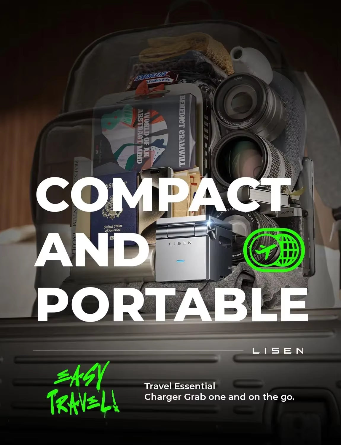 3-in-1 Charging Station Cube | Travel Charger for iPhone 15 Pro Max, Apple Watch & AirPods