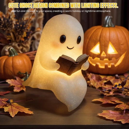 Cute LED Ghost Night Light Children'S Nightlight Gift Bedside Sleep Lamp Halloween Decorations Lovely Ghost Lamp Warm Light